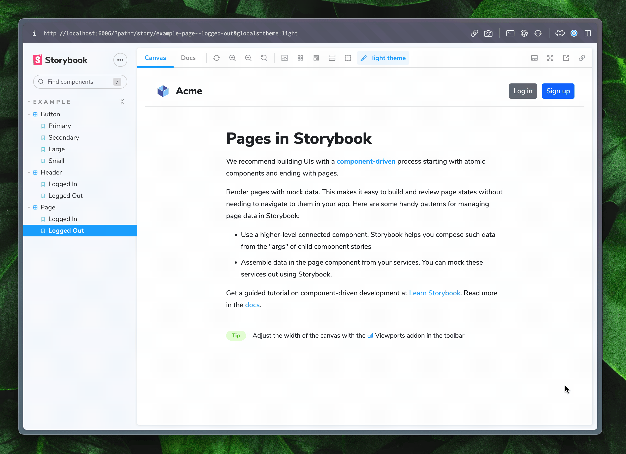 Switching between themes in Storybook