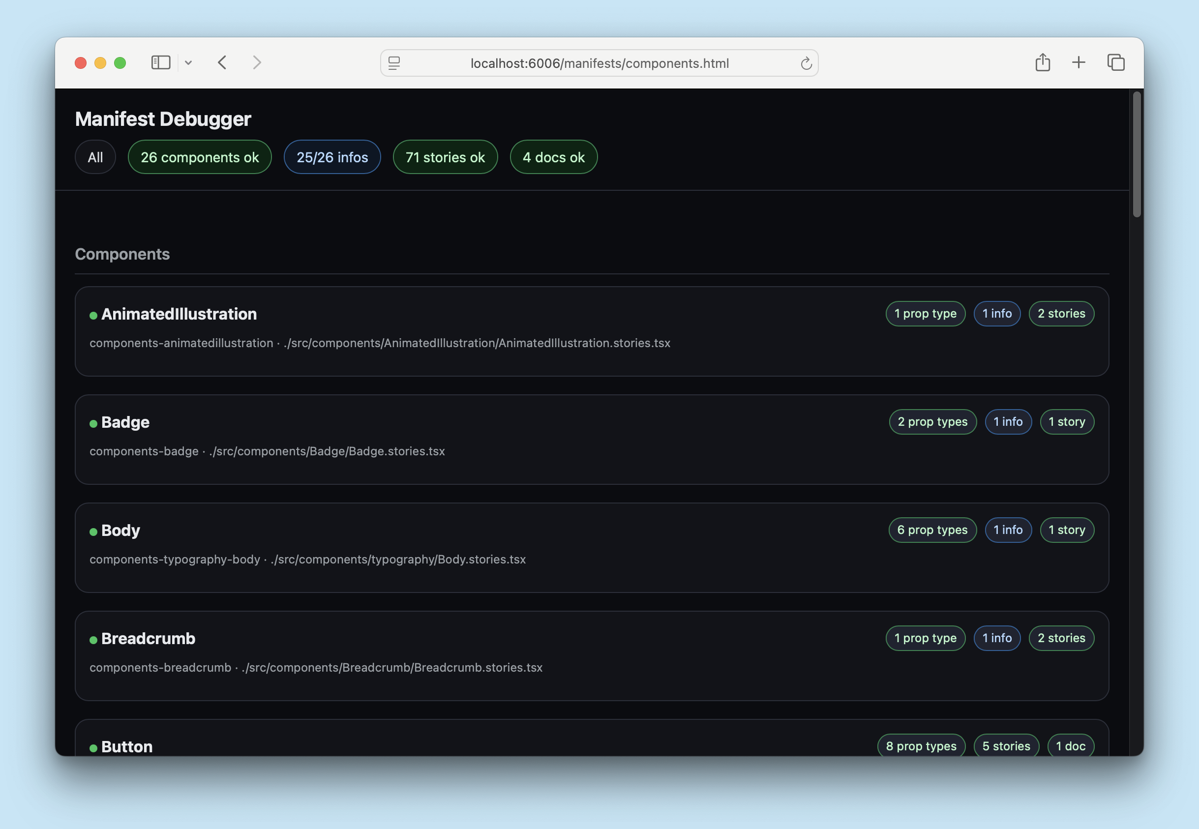 Manifest debugger