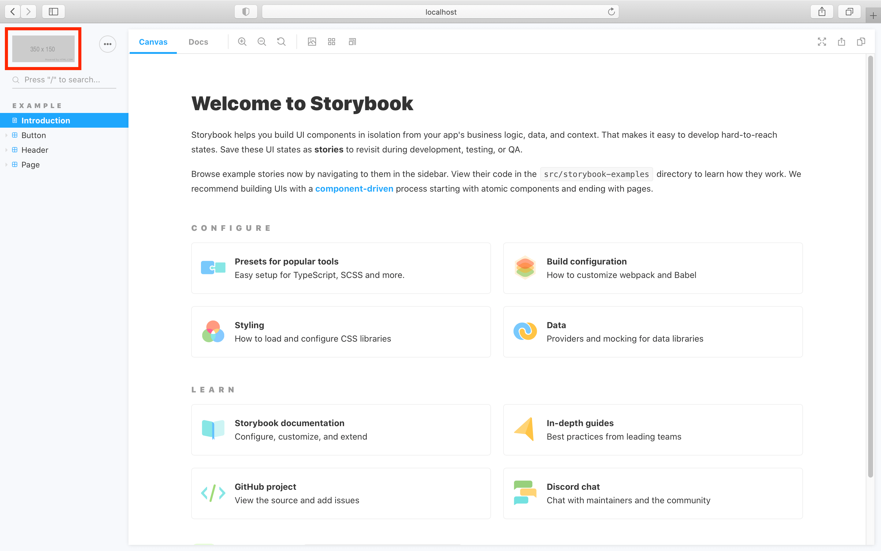 Storybook starter theme