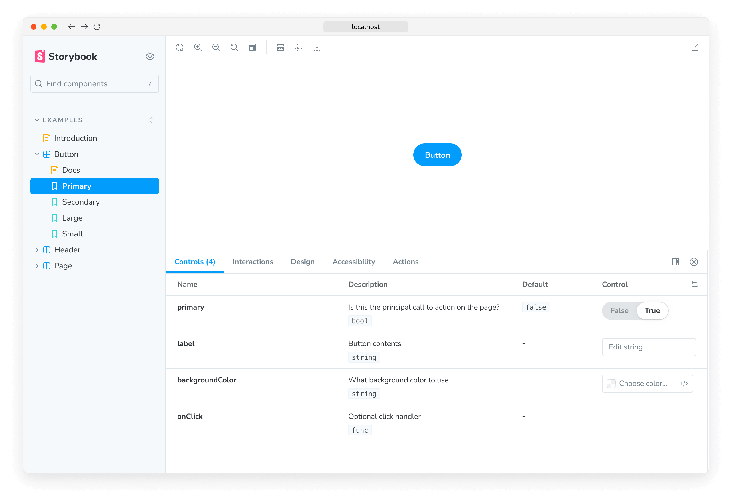 Story layout | Storybook docs