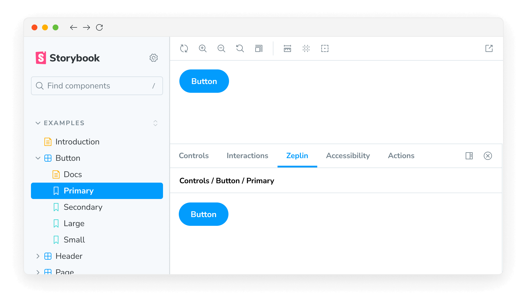 Zeplin Storybook addon