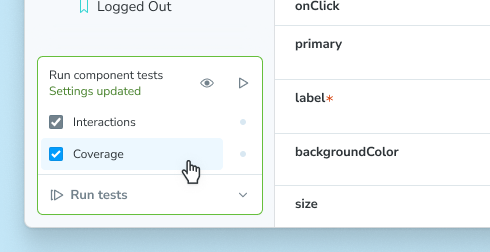 Testing widget with coverage activated